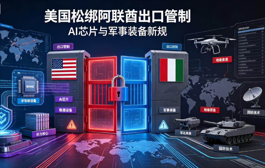 美国松绑阿联酋出口管制：AI芯片与军事装备新规