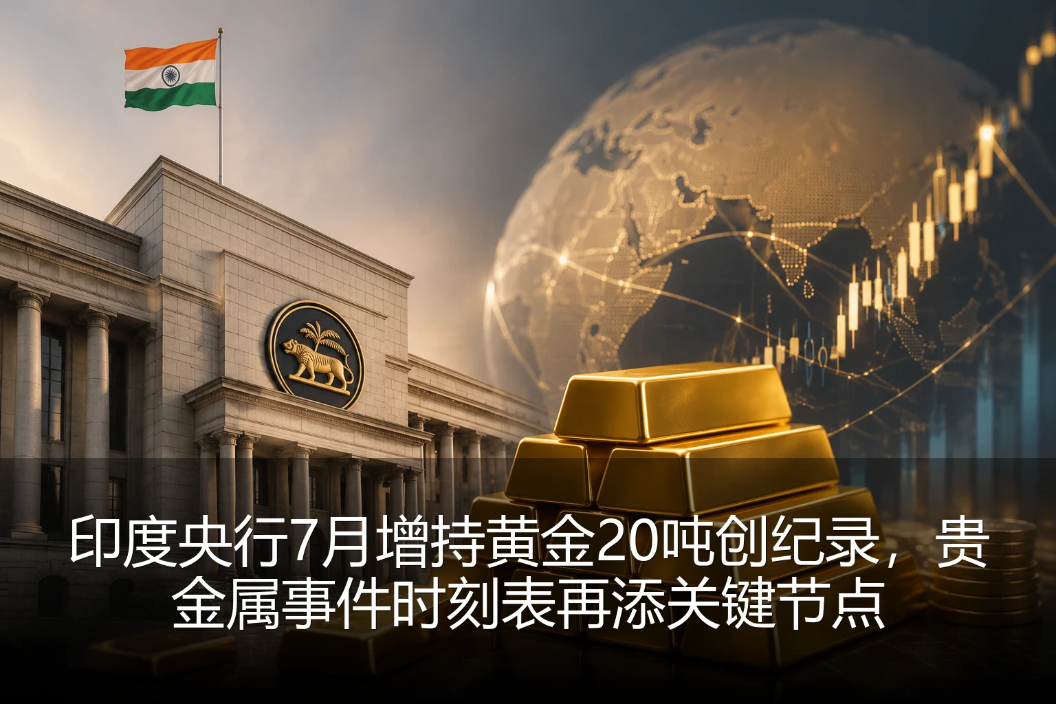 印度央行7月增持黄金20吨创纪录，贵金属事件时刻表再添关键节点