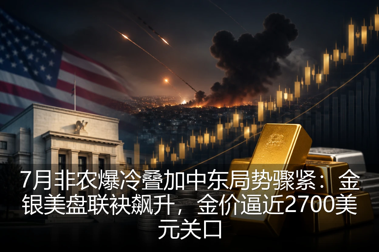 7月非农爆冷叠加中东局势骤紧：金银美盘联袂飙升，金价逼近2700美元关口
