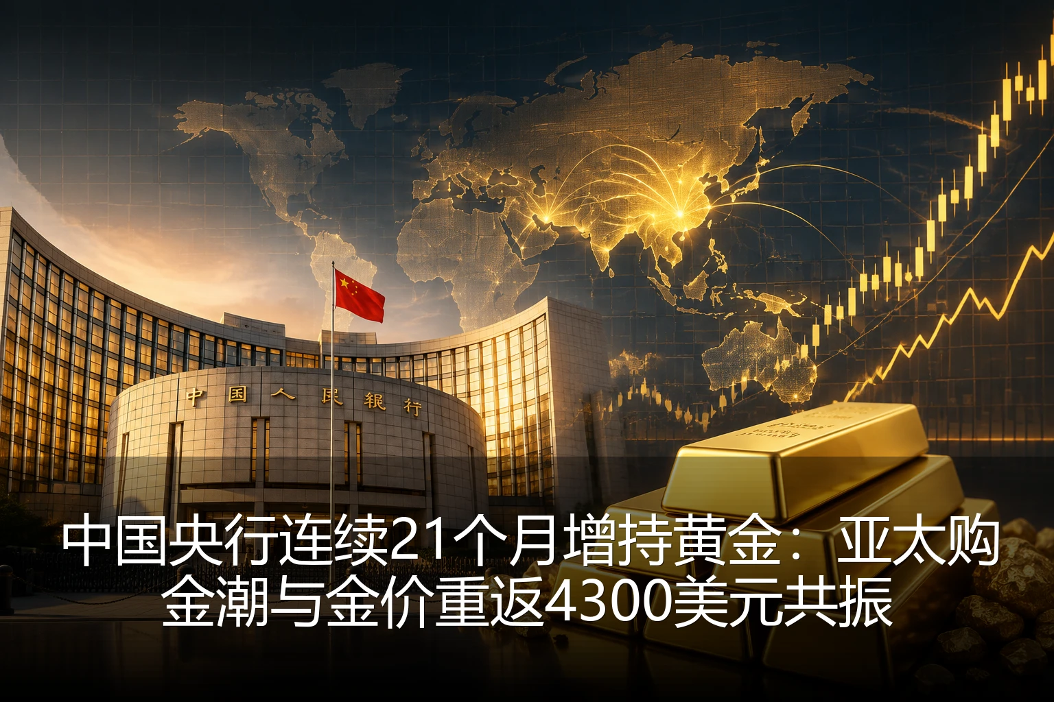 中国央行连续21个月增持黄金：亚太购金潮与金价重返4300美元共振