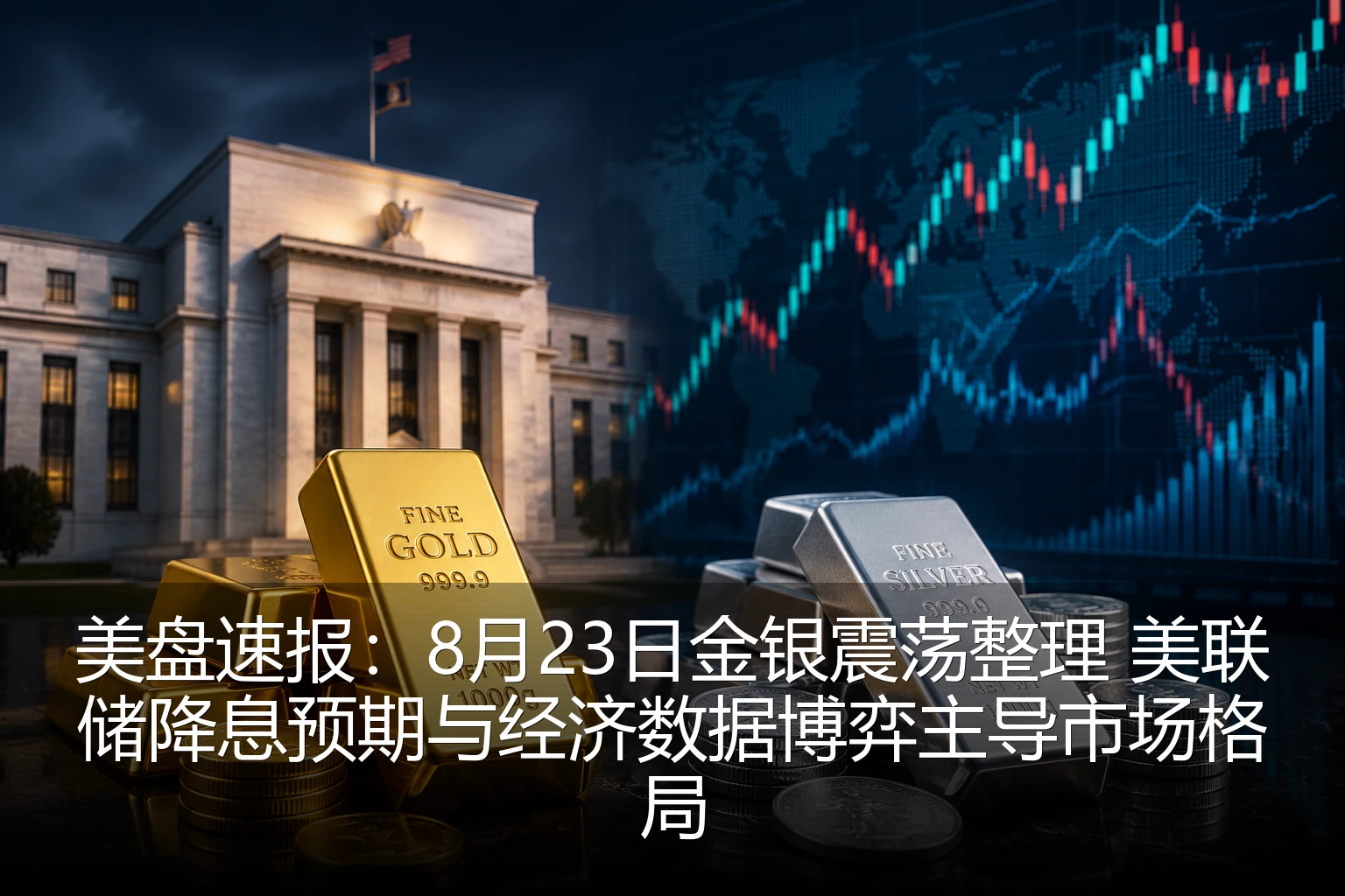 美盘速报：8月23日金银震荡整理 美联储降息预期与经济数据博弈主导市场格局